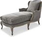 LOBERON Chaise longue Muel grijs/bruin