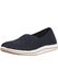 Clarks Brinkley Emily mocassinzool voor dames, Navy Blauw