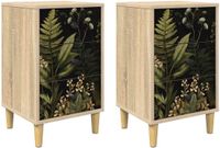 vidaXL Nachtkastje RHENEN 2 stuks Sonoma Eiken 36 x 33 x 60 cm