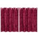 vidaXL Velvet Gordijnen 2 st Wijnrood 140 x 140 cm Fluweel