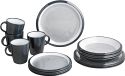 Brunner Lunch Box Serviesset, design granyte, Zwart