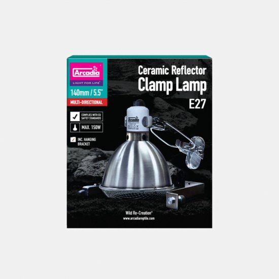 Ardacia Arcadia Reflector Met Klem En Keramische E27 Fitting - Verwarming - 14 cm Rvs