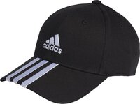 adidas Sportswear Baseball 3-Stripes Cotton Twill Baseball Cap - Unisex - Black - M/L