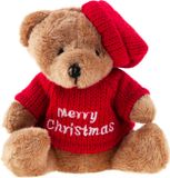 Ours en peluche, mascotte, porte-clés doux, disponible avec pull et bonnet