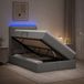Maison Exclusive Lit De Rangement Led Avec Matelas Gris Clair 120 X 200 Cm Tissu