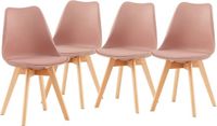 Set van 4 stoelen Scandinavische eetkamer Smoke Pink