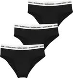 Björn Borg dames Logo Highwaist Briefs - slip hoge taille (3-pack) - zwart