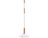 Urban Living Dweil vloermop - telescoopsteel - uitschuifbaar 85 tot 125 cm - wit/oranje