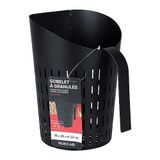 RUECAB Opengewerkte Pellet Beker - Houtpelletschep met Filter - Ø16 x H23 cm