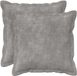 vidaXL Coussin 2 pièces Bois Gris Clair 40 x 40 cm Microfibre Polaire