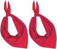 Kariban 2x Zakdoek bandana rood - hoofddoekjes