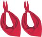 Kariban 2x Zakdoek bandana rood - hoofddoekjes