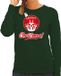 Bellatio Decorations Shoppartners Bv Rendier Kerstbal sweater / kersttrui Merry Christmas groen voor dames - M