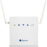 Merkloos Router 4G - LTE Cat4 - 150 Mbps download - 50 Mbps upload - Wifi tot 300 Mbps - 2 LAN-poorten - Wit