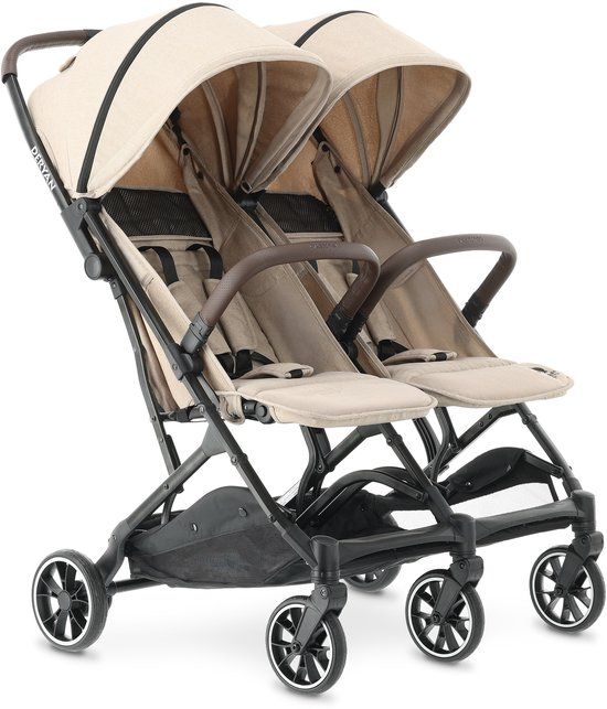 Deryan Luxe Rolo X2 Dubbele Buggy - Duo Buggy - Nougat