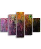 Homemania Regenbord, 5 stuks, abstract voor living, kamermulticolor, MDF, 95 x 0,3 x 60 cm