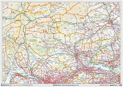 Falkirk - FK - Postcode Wall Map - Paper