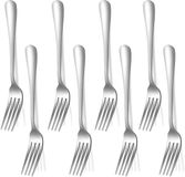 Ibenzoa® Set de 8 fourchettes en acier inoxydable pour gâteau, fruits et plus