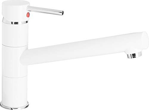 Cornat Wastafelmengkraan "Zelina" - wit verchroomd - draaibare uitloop - ZELW5