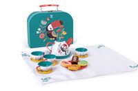 Hape Theeservies Speelset met Koffer | 15-delig theeset voor kinderen vanaf 3 jaar