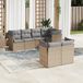 Maison Exclusive - Ensemble de jardin, 7 pièces, avec coussins, beige, en polyrotin