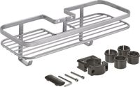 Metaltex Doucherek - Ophangen zonder boren - Badkamerrek voor aan de douche - Zilvergrijs - 29 x 11 x 9 cm
