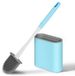 Vicloon brosse à toilettes en silicone, brosse à toilettes avec support à séchage rapide, bleu