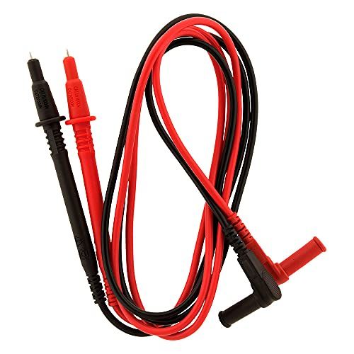 Zenitech 161161 Set met 2 koorden met hoekstekker, zwart/rood