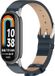 By Qubix - PU leren bandje - Donkerblauw - Geschikt voor Xiaomi Smart Band 8 / 9 / 10