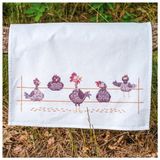 Vervaco Keukenhanddoek Kit Grappige Kippen Borduurpakket