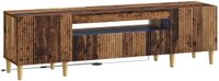 vidaXL LED tv-meubel ARNHEM 153 x 35 x 43 cm Oud hout Bewerkt hout