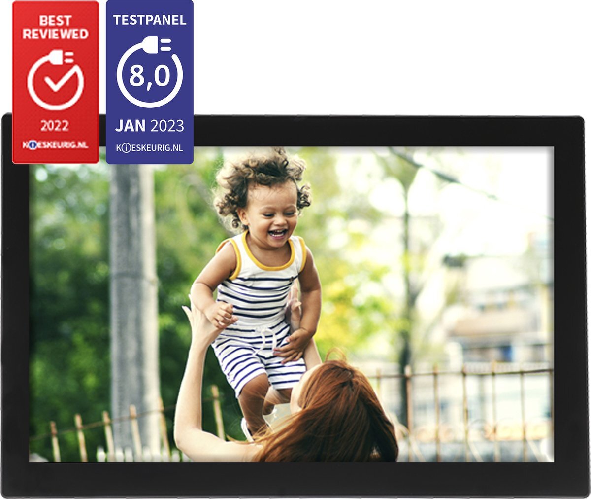 Denver PFF-1037B Digitale Fotolijst - 10.1 inch - Touchscreen - WiFi - 16GB - Zwart