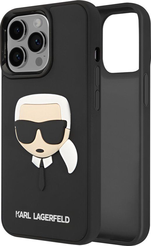 Karl Lagerfeld TPU Back Cover voor Apple iPhone 14 Pro - Zwart