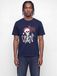 JACK & JONES Shirt 'JJMERRY SKULL XMAS' navy / donkerrood / wit
