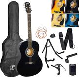 3rd Avenue 4/4 Akoestische Gitaar Premium Set, Zwart