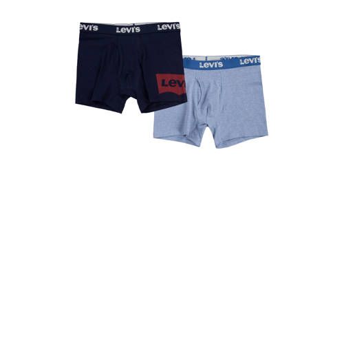 Levi's Kids Boxershorts Batwing - Set van 2 - Donkerblauw/Lichtblauw
