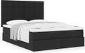 Prolenta Maison Exclusive - Ottomaans bedframe met matras, zwart, 140x190 cm, textiel
