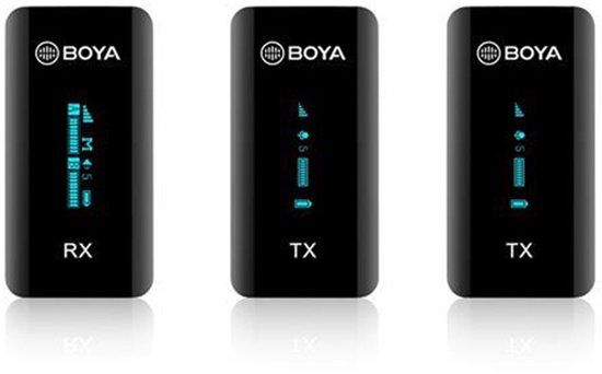 Boya Wireless Microphone 2.4 Ghz 2 Transmitter 1 Receiver - 6971008029215