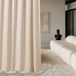 ROOM99 Aura Gordijn met zilveren ringen, 140 x 250 cm breed x hoogte, verduisteringsgordijn, schuifgordijnen, decoratief, modern gordijn, woonkamer, slaapkamer, crème, 1 stuk