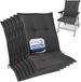 Beautissu HighLux NL Set van 6 coussins de jardin à dossier bas coussin d'assise d'extérieur 105x50x7cm pour chaise de jardin anthracite