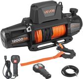 VEVOR Elektrische Lier, 5400 Kg, 12V DC Vrachtwagenlier met Φ 9,5 mm X 28 M Synthetisch Touw, Draadloze En Bekabelde Afstandsbediening, IP67 voor Het Slepen van SUV's, Jeeps, Aanhangwagens En Boten