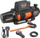 VEVOR Elektrische Lier, 5400 Kg, 12V DC Vrachtwagenlier met Φ 9,5 mm X 28 M Synthetisch Touw, Draadloze En Bekabelde Afstandsbediening, IP67 voor Het Slepen van SUV's, Jeeps, Aanhangwagens En Boten