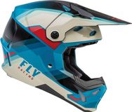 FLY Racing Formula CP Rush Zwart Stone Donker Teal Crosshelm - Helm