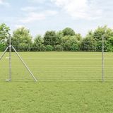 vidaXL Weidehekwerk Composiet Hardhout Zilver Verticaal