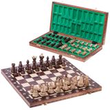 Jeu d'échecs - 52 x 52 cm - Bois - Pièces d'échecs incluses
