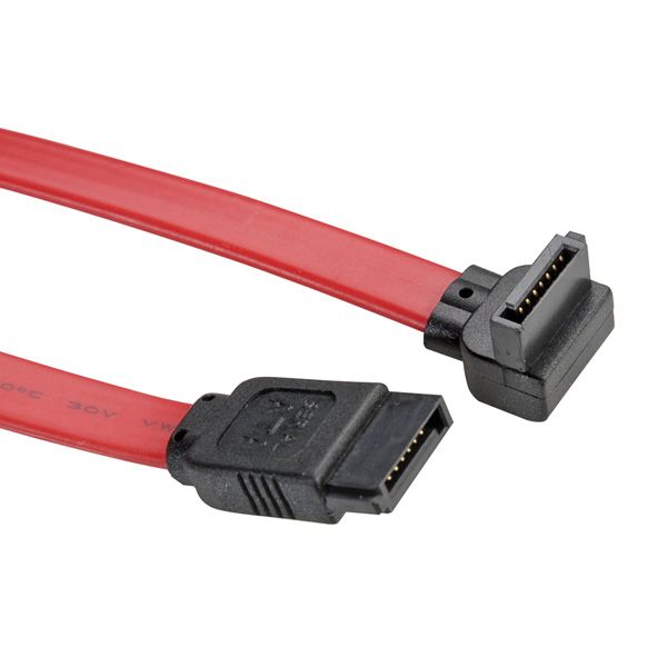 ROLINE SATA 3.0 Gbit/s Kabel - Haaks - 0,5m - Rood