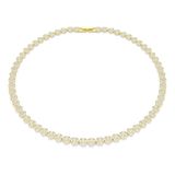 Swarovski Una Angelic ketting, Ronde slijpvorm, S, Wit, Goudkleurige toplaag