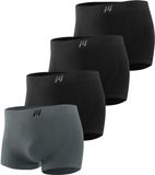 MEETYOO Heren Compressie Sport Boxershort, Naadloos Ondergoed, Ademend & Snel Drogend, Geschikt voor Hardlopen, Fitness en Krachttraining - Zwart/Grijs XXL