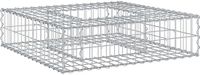 vidaXL Gabion verhoogd bed 80 x 80 x 20 cm gegalvaniseerd staal zilver