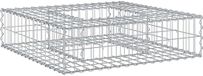 vidaXL Gabion verhoogd bed 80 x 80 x 20 cm gegalvaniseerd staal zilver